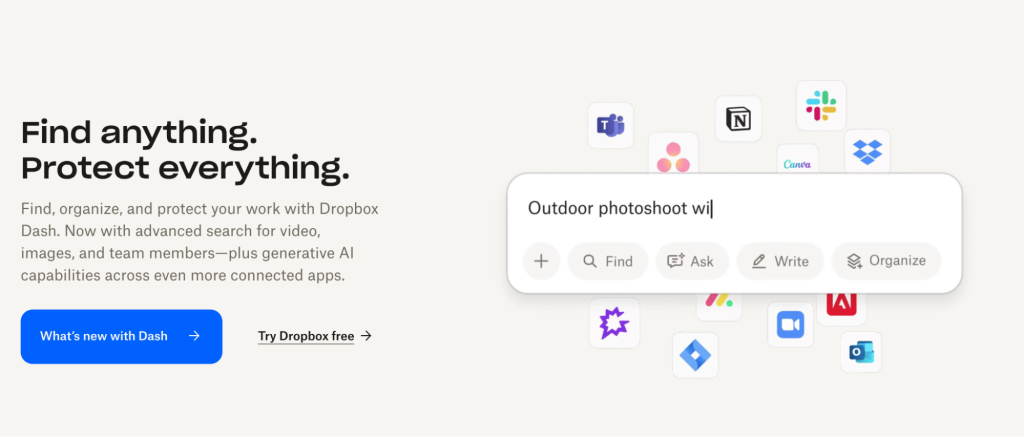 Dropbox official website.