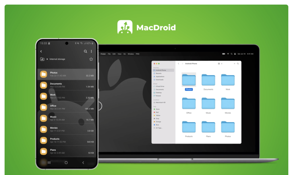 Connecting an Android phone and Mac. Connecting an Android phone and Mac.