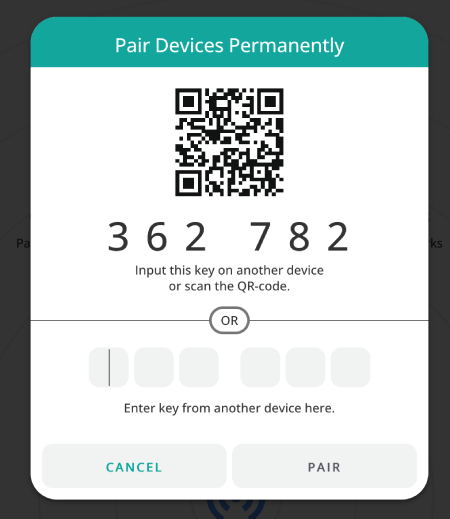 PairDrop permanent pairing