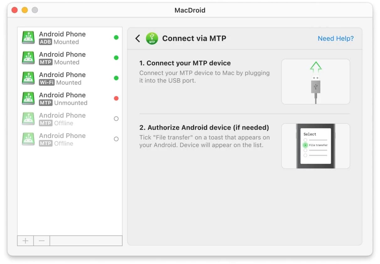 Dragging and dropping photos and videos from Fairphone to MacBook using MacDroid