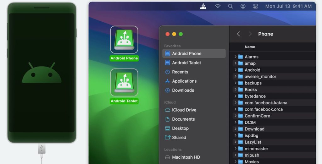 MacDroid Android-to-Mac transfer 